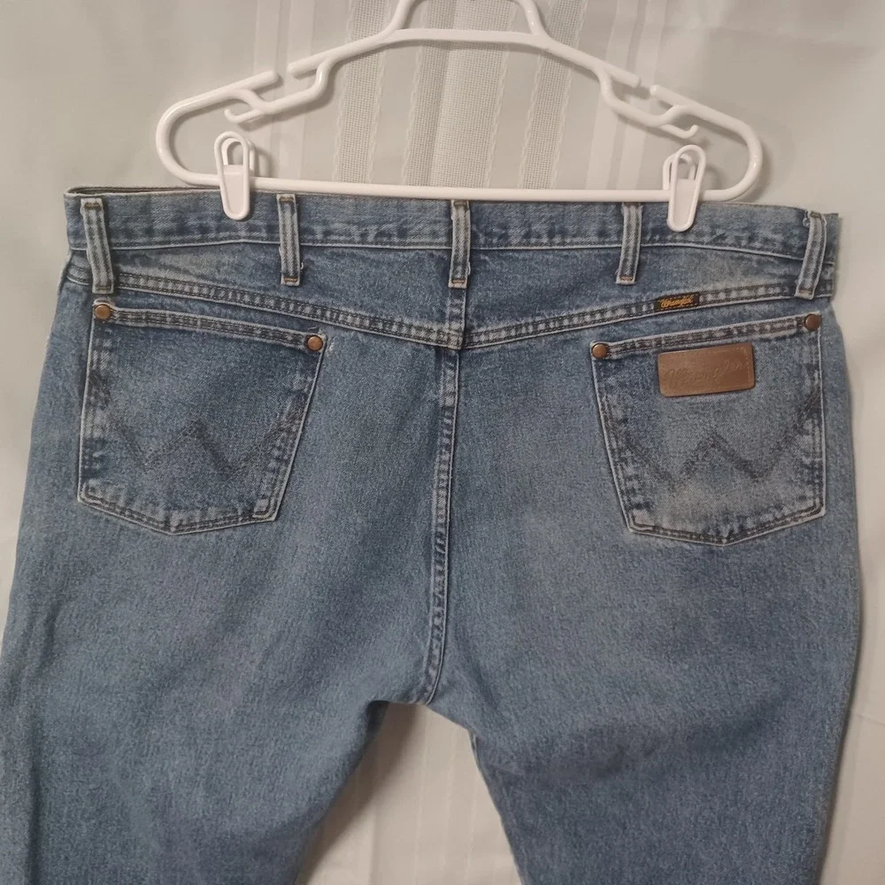 Wrangler Mens 13MWZGK‎ Cowboy Cut Original Fit Jeans Blue Denim 42x30 High Rise